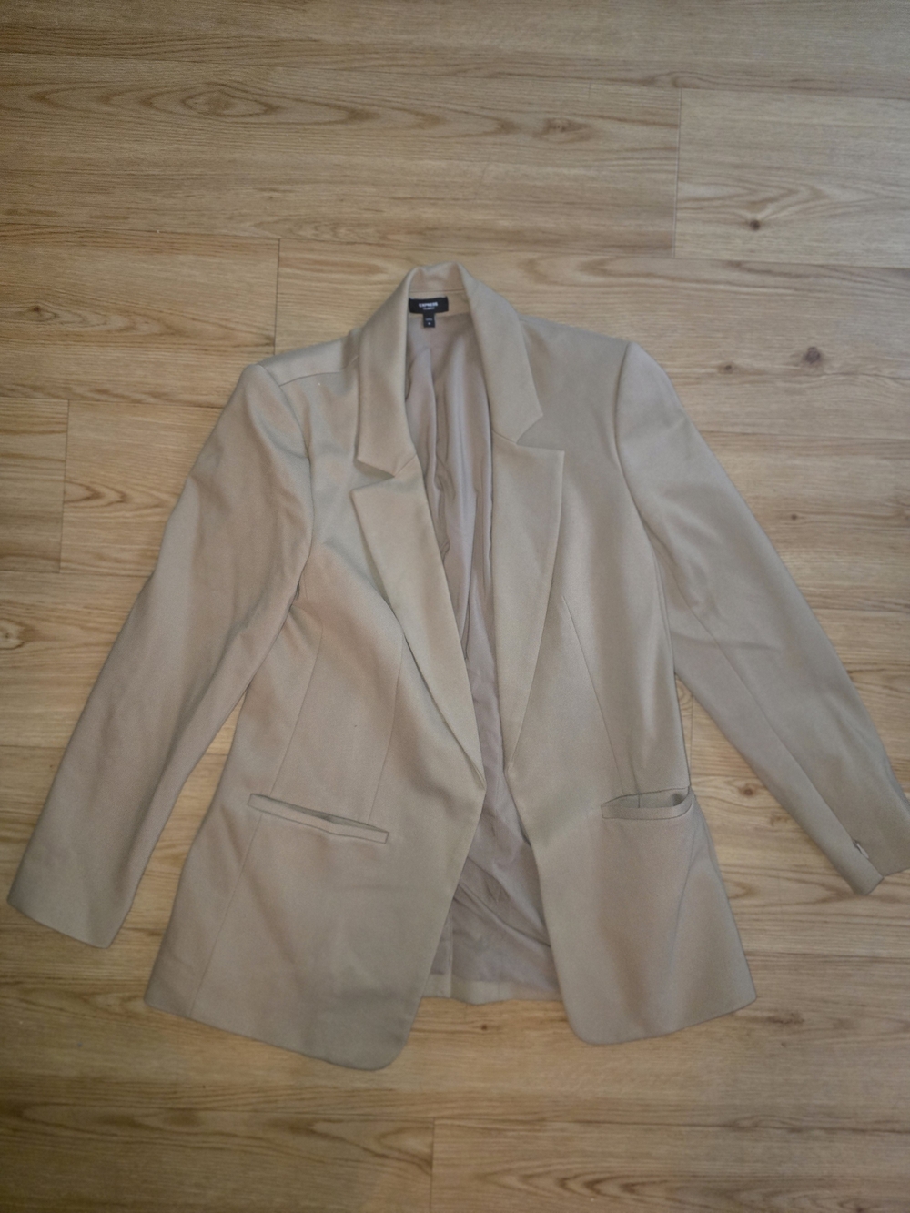 Express Beige Women's Tailored Blazer Jacket